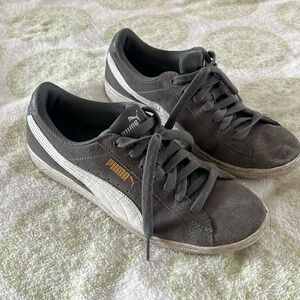 Gray puma sneakers